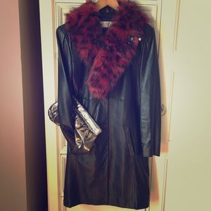 Jones New York Leather Car Coat - PS